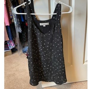 LOFT Celestial Star Black Tank Top